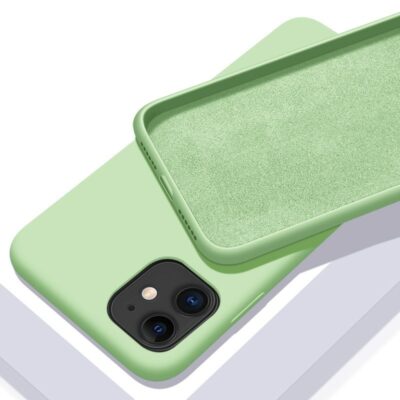 Solid Color Soft Silicone Case for iPhone - Imagen 3