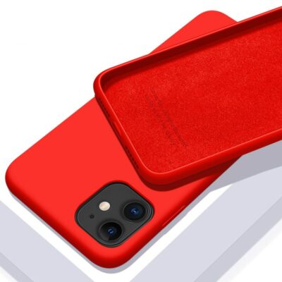 Solid Color Soft Silicone Case for iPhone - Imagen 4