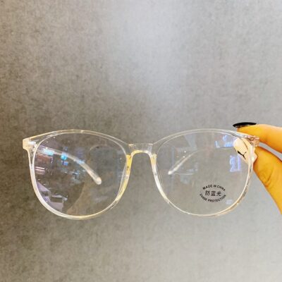 Transparent Anti Blue Light Rounded Glasses - Imagen 5