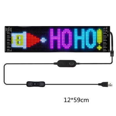 Programmable Car LED Sign LED Full-color Advertising Screen Ultra-thin Display Screen Custom Text Pattern Animation Display Car - Image 8