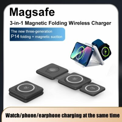 Folding Magnetic Suction Wireless Charger 3-in-1 - Image 2