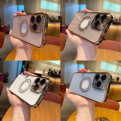 Electroplating Soft Diamond Ring Phone Case Drill Leakage Standard Mobile Phone Case Lens Film - Image 5