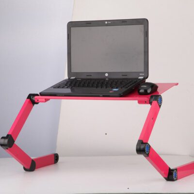 Laptop Table Stand With Adjustable Folding Ergonomic Design Stand Notebook Desk For Ultrabook Netbook Or Tablet With Mouse Pad - Image 3