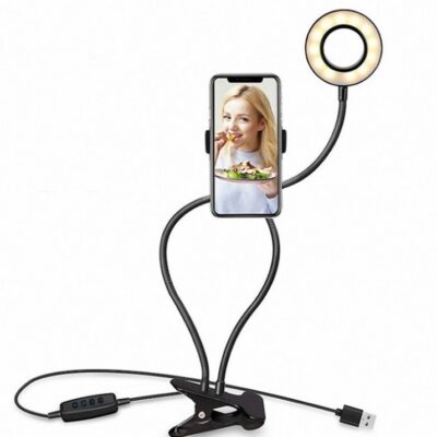 LED Selfie Ring Light for Live Adjustable Makeup Light-8cm Stand - Image 3