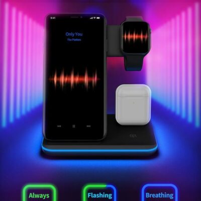 Compatible Mobile Phone Watch Earphone Wireless Charger 3 In 1 Wireless Charger Stand - Image 6