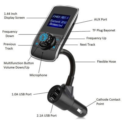 Car Bluetooth Mp3 Car FM Transmitter Car Bluetooth Mp3 Player Card - Image 5