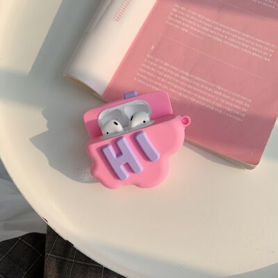 AirPod 2 Case 3D HI BYE Cloud Letter Cartoon Soft Silicone Wireless Earphone Cases For   Airpods Case Cute Cover - Image 5