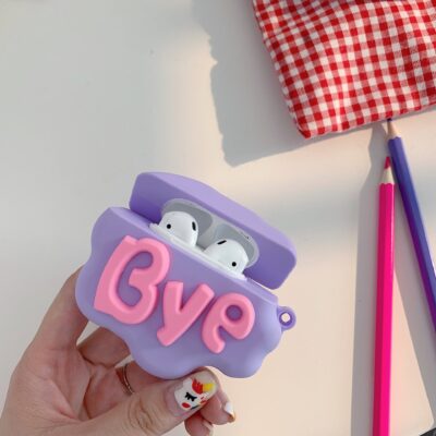 AirPod 2 Case 3D HI BYE Cloud Letter Cartoon Soft Silicone Wireless Earphone Cases For   Airpods Case Cute Cover - Image 4