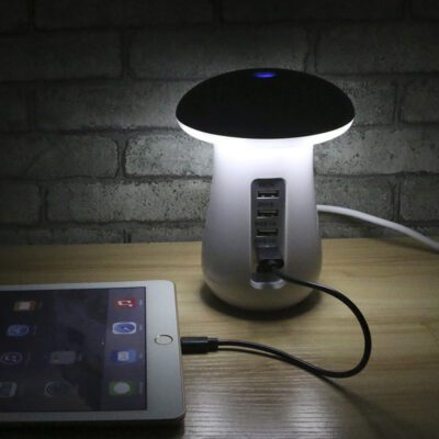 2 In 1 Multifunction Mushroom Lamp LED Lamp Holder USB Charger Home Office Supplies - Image 3