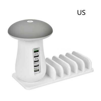 2 In 1 Multifunction Mushroom Lamp LED Lamp Holder USB Charger Home Office Supplies - Image 10