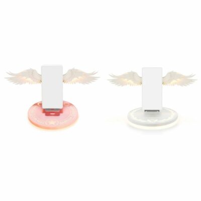 Universal Colorful LED Angel Wings Qi Wireless Charger Charge Dock For Mobile Phone Fast Charger - Image 4