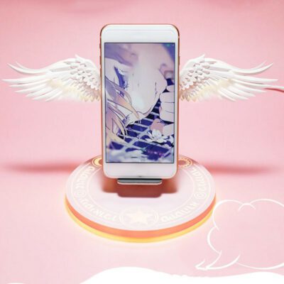 Universal Colorful LED Angel Wings Qi Wireless Charger Charge Dock For Mobile Phone Fast Charger - Image 3