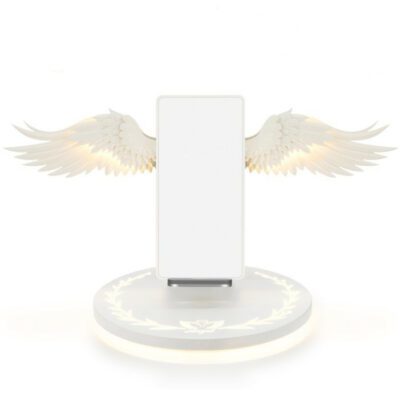 Universal Colorful LED Angel Wings Qi Wireless Charger Charge Dock For Mobile Phone Fast Charger - Image 5