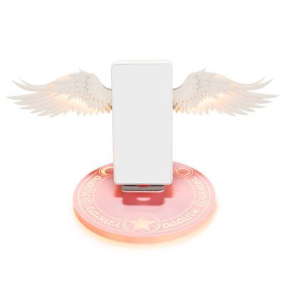 Universal Colorful LED Angel Wings Qi Wireless Charger Charge Dock For Mobile Phone Fast Charger - Image 6