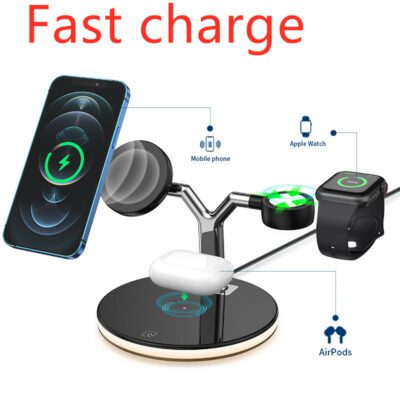 Compatible with Apple, 3 In 1 Magnetic Wireless Charger 15W Fast Charging Station For Magsafe Chargers - Image 8