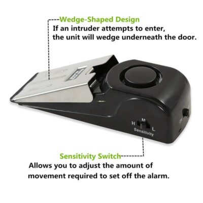 Electronic Burglar Alarm Intelligent Home Security Wedge Door Stop Alarm System Device Hotel Intruder Alert Detection - Image 6