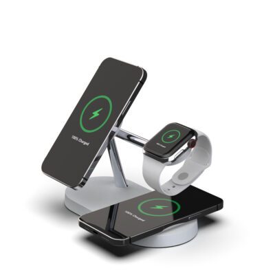 Multifunctional Five-In-One Magnetic Wireless Charging Watch Headset Desktop Mobile Phone Holder Charger 15W Fast Charge - Imagen 2