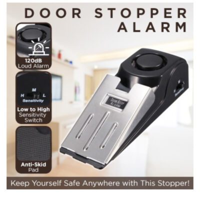 Electronic Burglar Alarm Intelligent Home Security Wedge Door Stop Alarm System Device Hotel Intruder Alert Detection - Image 2