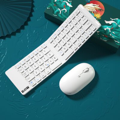 New Style Folding Bluetooth Keyboard And Mouse Set Wireless Mute Portable Keyboard For Business And Travel - Image 3