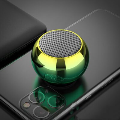 M3 Colorful Wireless Speakers 3D Mini Electroplating Round Steel Cannon Blue tooth Speaker Radio Support U Disk Subwoofer - Image 4