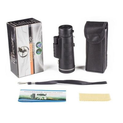 Compatible with Apple, Monocular Telescope Zoom Scope with Compass Phone Clip Tripod - Image 7