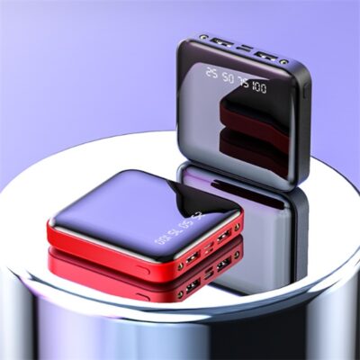 Mini Power Bank 20000 MAh Portable Mirror Digital Display Power Bank - Image 9