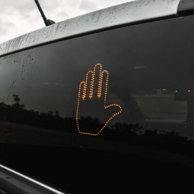 Funny New LED Illuminated Gesture Light Car Finger Light With Remote Road Rage Signs Middle Finger Gesture Light Hand Lamp - Image 3