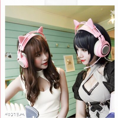 G951 Gaming Headset USB 7.1 Virtual Surround Sound Headsets LED Cat Ear Headphones - Image 4