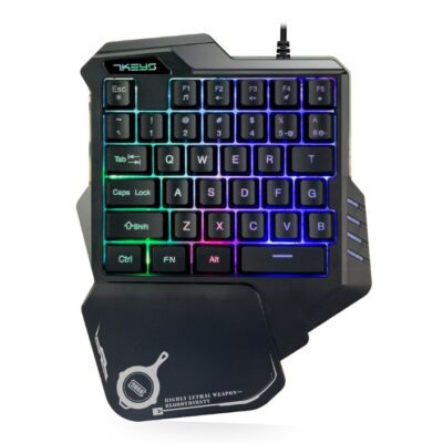 One-Handed Mechanical Gaming Keyboard RGB Backlit Portable Mini Gaming Keypad Game Controller - Image 7