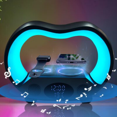 2024 New 6 In 1 Smart Remote Control Bluetooth-compatible Ambience Intelligent LED Table Lamp Multi-function Wireless Charger Night Light Bluetooth-compatible Speaker - Image 8