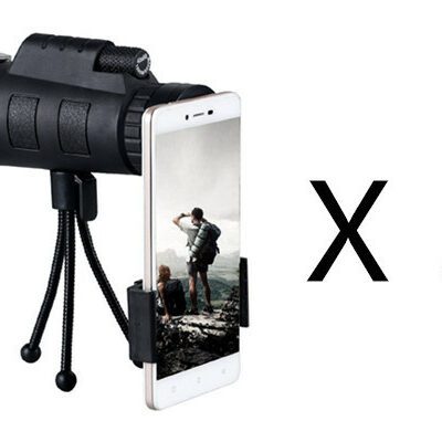 Compatible with Apple, Monocular Telescope Zoom Scope with Compass Phone Clip Tripod - Image 10