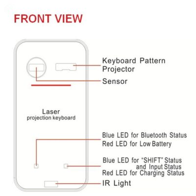 LEING FST Virtual Laser Keyboard Bluetooth Wireless Projector Phone Keyboard For Computer Pad Laptop With Mouse Function - Image 5