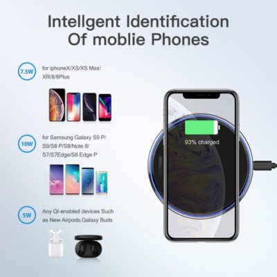 Mobile phone wireless charger fast charge - Imagen 3