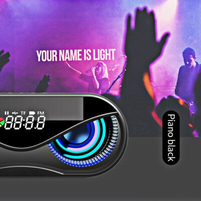 Colorful lights, dual speakers, digital buttons, song, Bluetooth speaker - Image 2