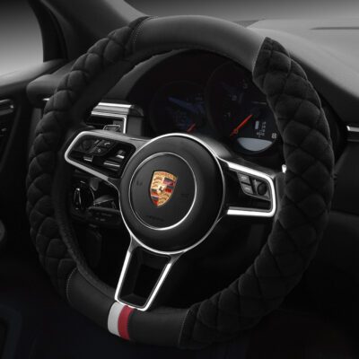 Universal Car Steering Wheel Cover Winter Decoration Cute 38cm Plush Footprint Auto Automobile Vehicle Steering Wheel Protector - Imagen 6