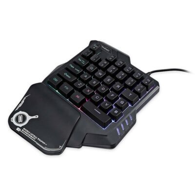 One-Handed Mechanical Gaming Keyboard RGB Backlit Portable Mini Gaming Keypad Game Controller - Image 4