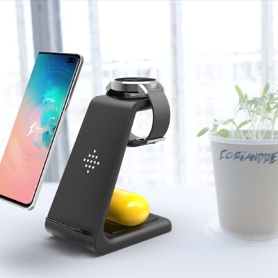 3 In 1 Fast Charging Station Wireless Charger Stand Wireless Quick Charge Dock For Phone Holder - Image 3