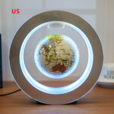 Round LED World Map Floating Globe Magnetic Levitation Light Anti Gravity Magic - Image 8