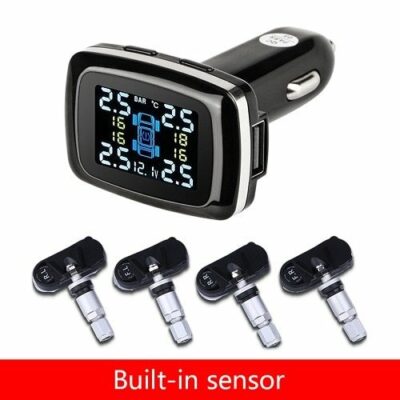 Tire Pressure Monitoring System Sensors Cigarette Lighter USB port Auto Security Alarm Systems Tire Pressure - Image 3