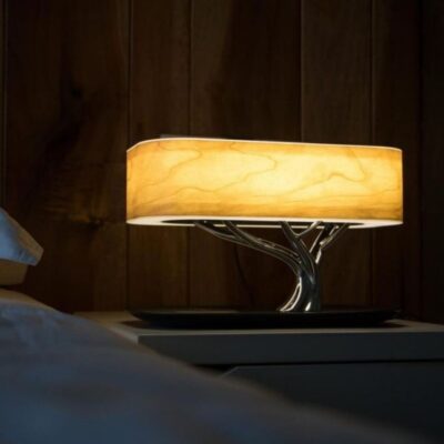 Creative Tree Light Table Lamp Bluetooth-Compatiable Music Speaker Bedside Light Dimmable Phone Wireless Charging Desk Lights - Image 3