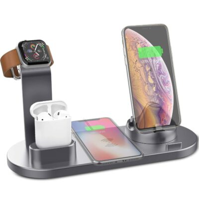 Wireless Charger 4 In 1 Charging Station For AppleIWatch Series 8 7 I-Phone 15 14 13 12 Pro Airpods Pro 3 2 Charging Stand Dock - Image 5