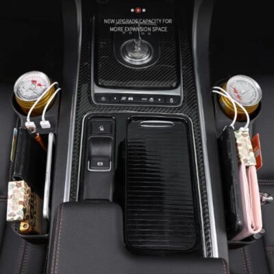 PU Car Organizer Seat Gap Storage Box Car Seat Side Slit for Wallet Phone Coins Cigarette Keys Cards Car Accessories - Imagen 3