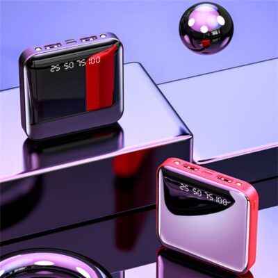 Mini Power Bank 20000 MAh Portable Mirror Digital Display Power Bank - Image 7