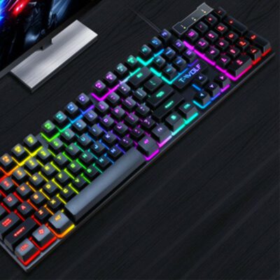 Gaming Usb Luminous Wired Keyboard Floating Manipulator - Imagen 2