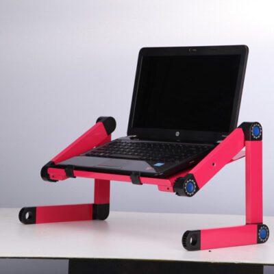 Laptop Table Stand With Adjustable Folding Ergonomic Design Stand Notebook Desk For Ultrabook Netbook Or Tablet With Mouse Pad - Image 2