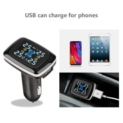 Tire Pressure Monitoring System Sensors Cigarette Lighter USB port Auto Security Alarm Systems Tire Pressure - Image 6