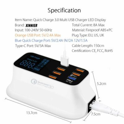 Quick Charge 3.0 Ordinary Smart USB Charger Station - Image 9