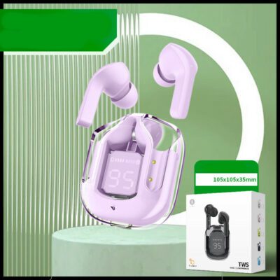 New Mini Transparent Wireless Bluetooth Headset Digital Display ENC Noise Reduction True Wireless Sports Music - Image 9