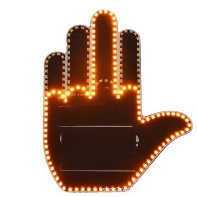 Funny New LED Illuminated Gesture Light Car Finger Light With Remote Road Rage Signs Middle Finger Gesture Light Hand Lamp - Image 10