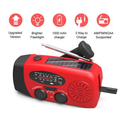 Solar hand crank USB charging radio flashlight - Image 7